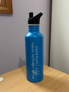 Blue Aruba Themed Water Bottle
